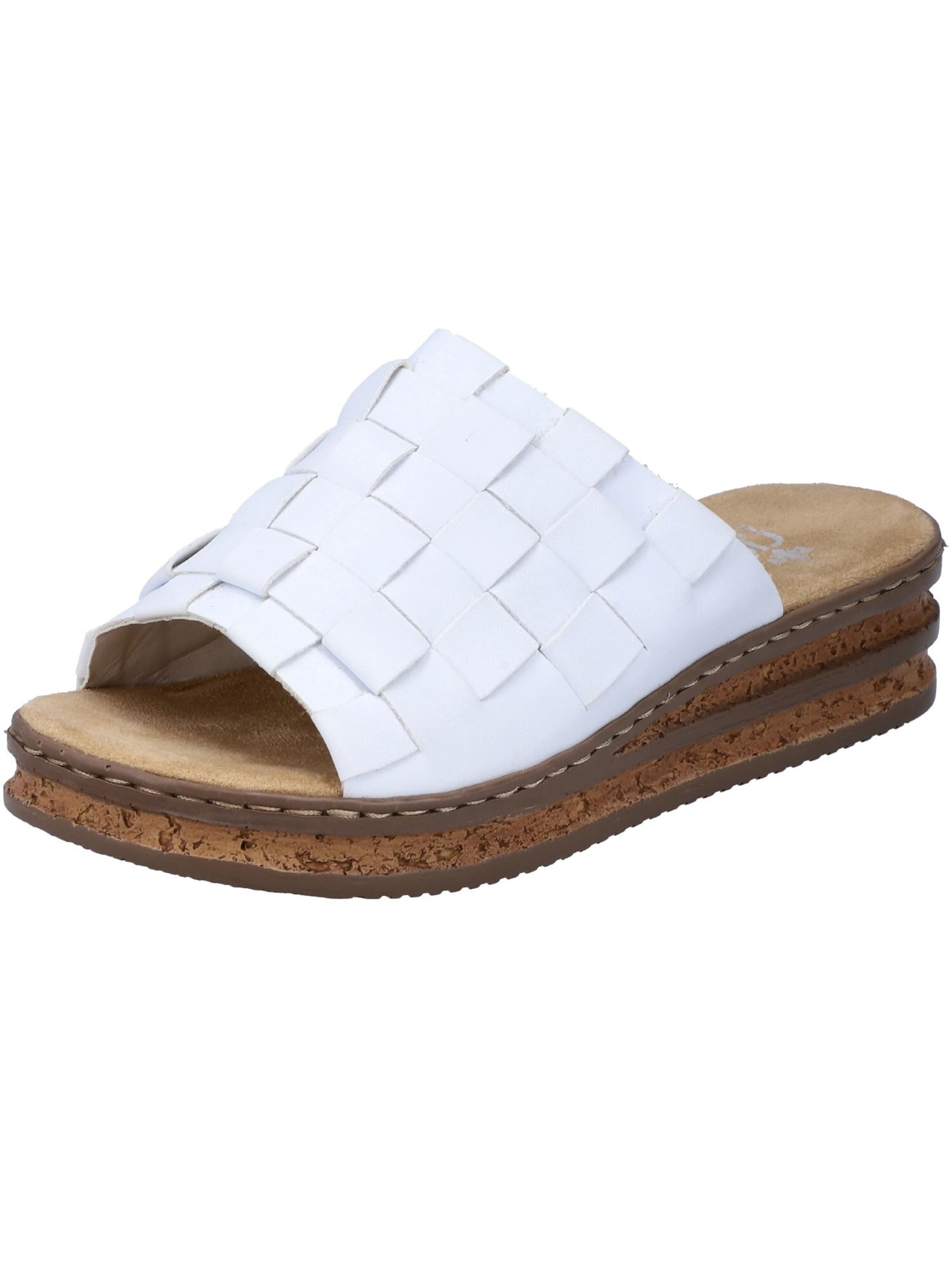 Rieker Pantolette in Weiß: Vorderseite