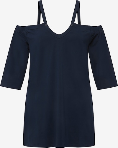 Ulla Popken T-shirt en bleu nuit, Vue avec produit