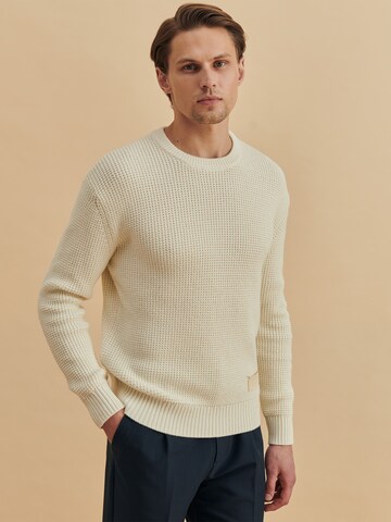 DAN FOX APPAREL Sweater 'Ruben' in White: front