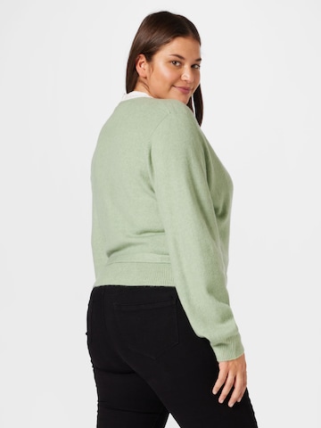 ABOUT YOU Curvy Knit Cardigan 'Irem' in Green