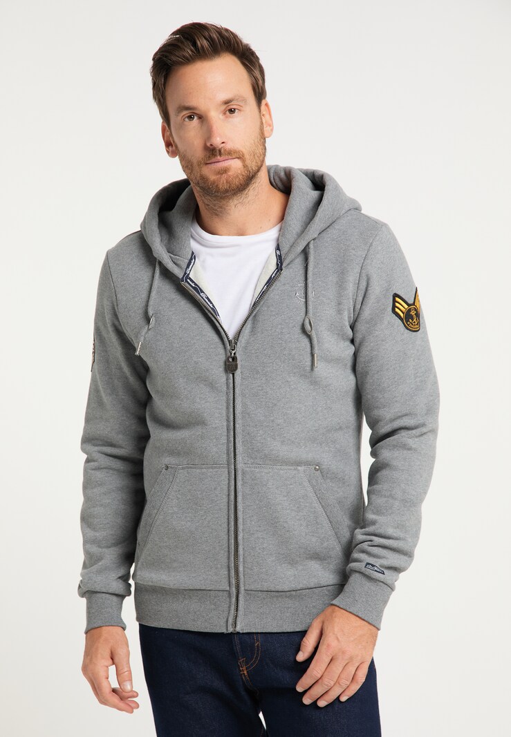 Men Clothing DreiMaster Maritim Zip-up hoodies Grey