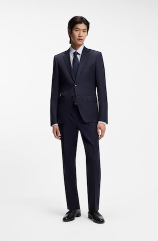 BOSS Slim fit Button Up Shirt 'Hank' in Blue