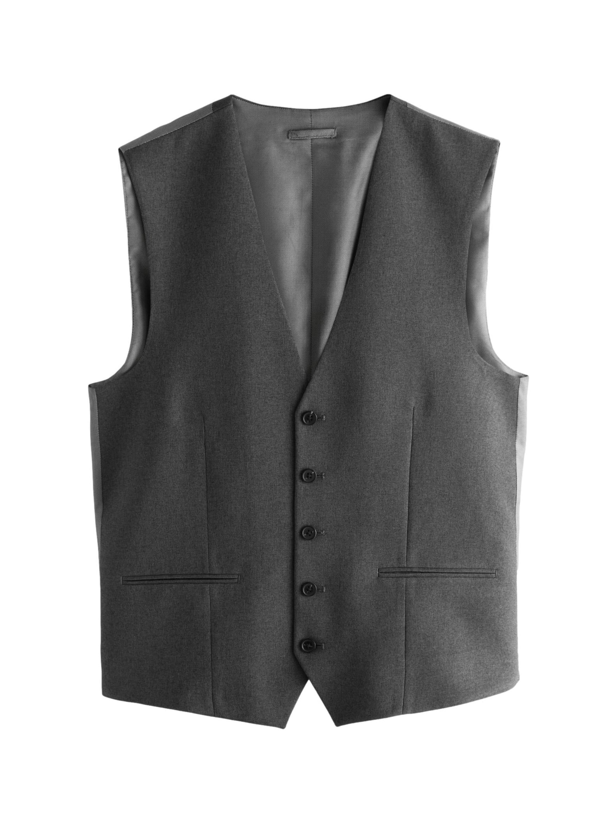 Next Weste in Grau: Vorderseite