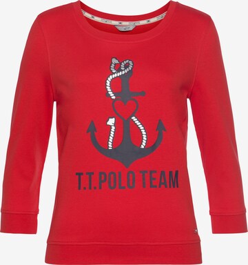 Tom Tailor Polo Team Sweatshirt in Rot: predná strana