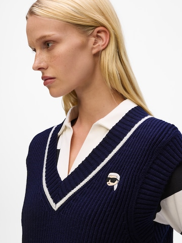 Karl Lagerfeld - Chaleco de punto en azul