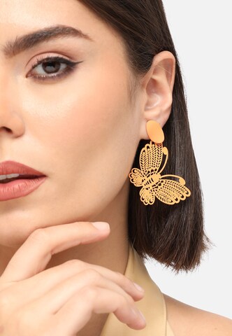 Boucles d'oreilles 'Calanthia' SOHI en orange : devant