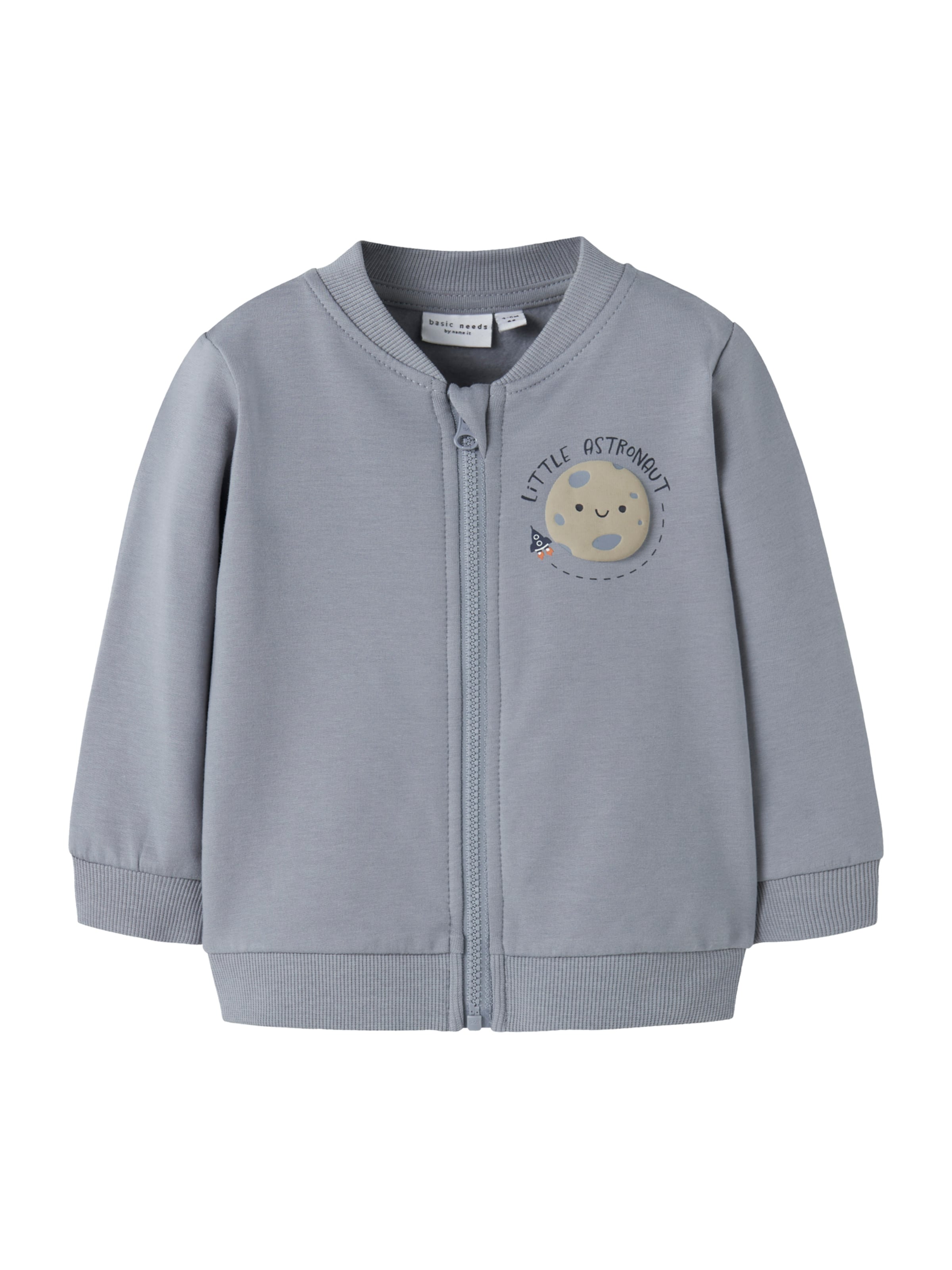 NAME IT Zip-Up Hoodie 'NBMVONNE' in Grey: front