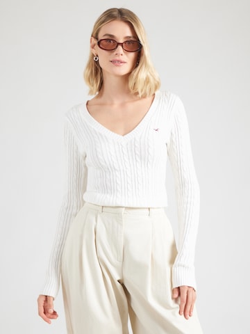 Pulover 'IVY' de la HOLLISTER pe alb: față