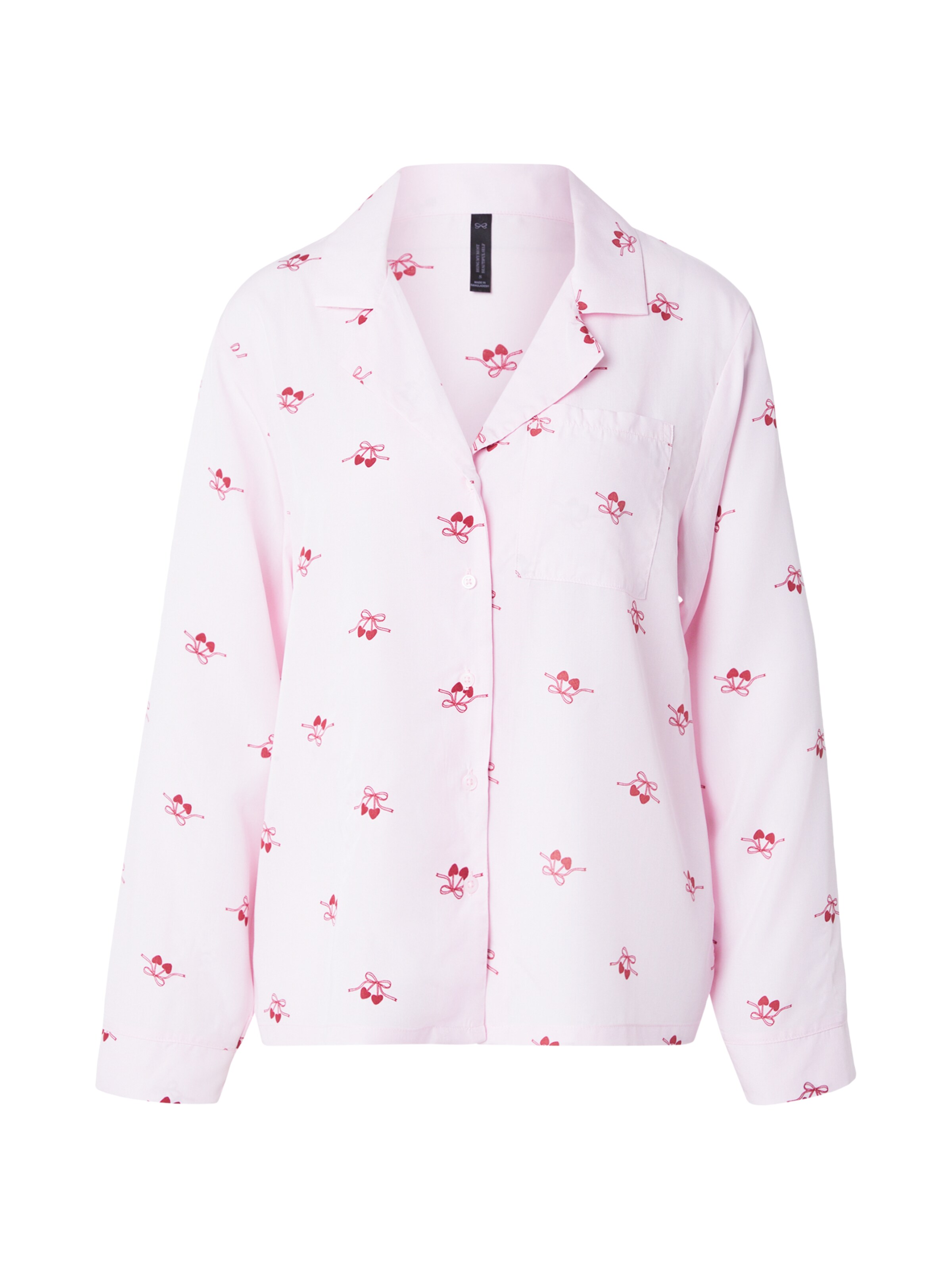 Hunkemöller Pajama shirt 'Cherry' in Pink: front