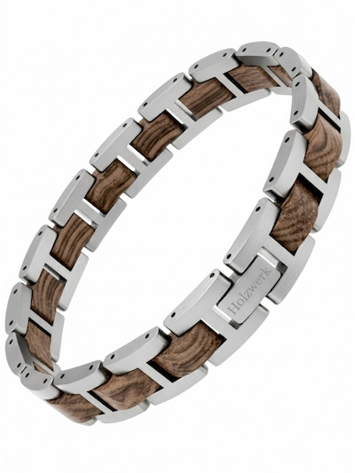 Holzwerk Armband 'SILBERSEE' in 19 - 22 cm in silber, Produktansicht