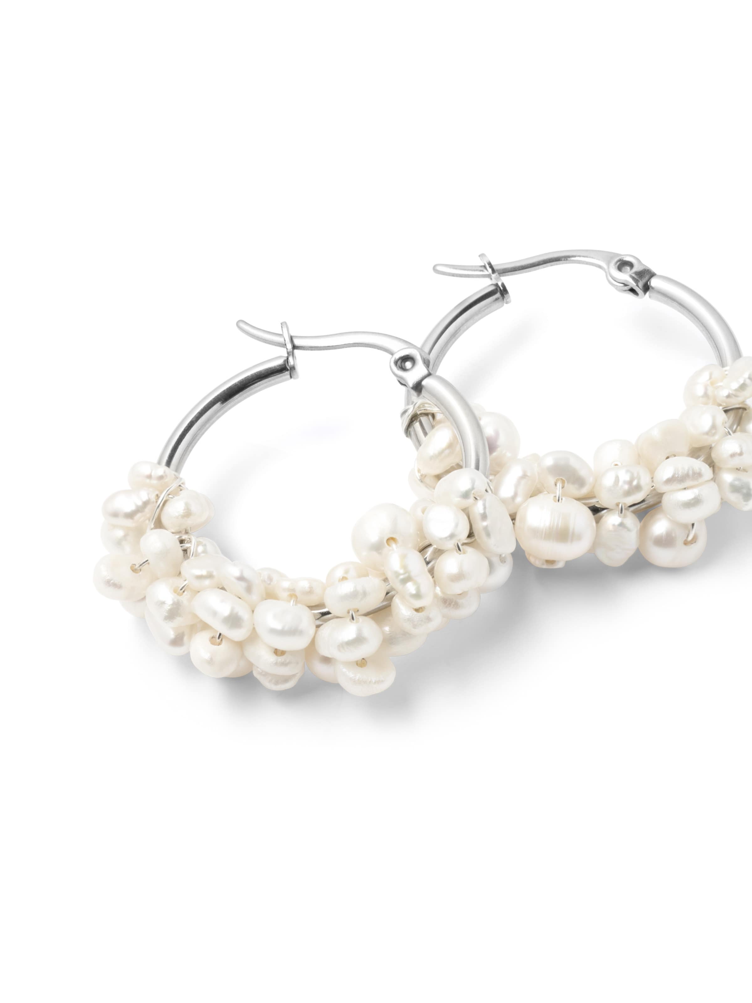 ROMANTICO ROMANTICO Oorbellen 'Louisa Perla' in Zilver