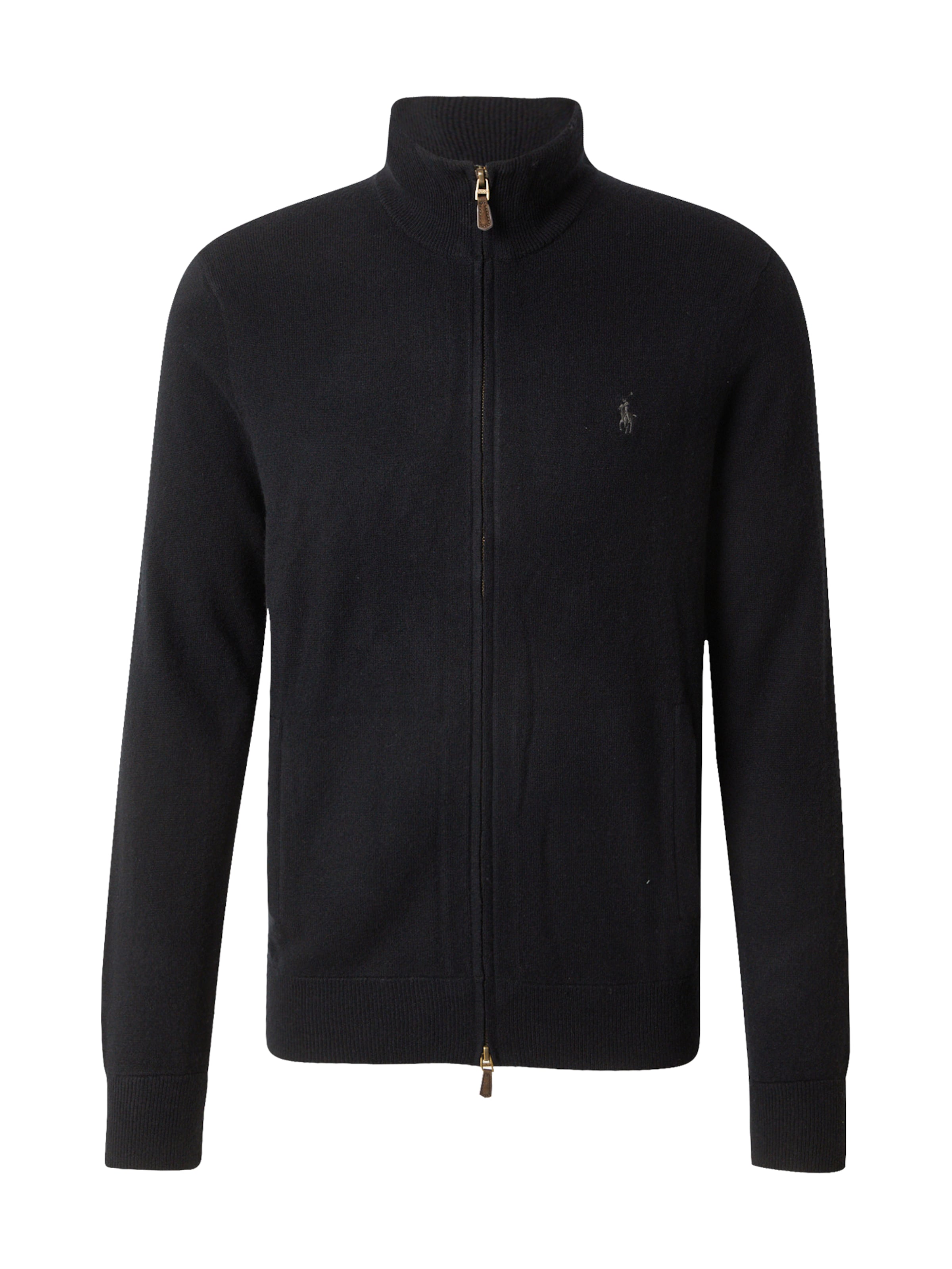 Polo Ralph Lauren Strickjacke in Schwarz: Vorderseite