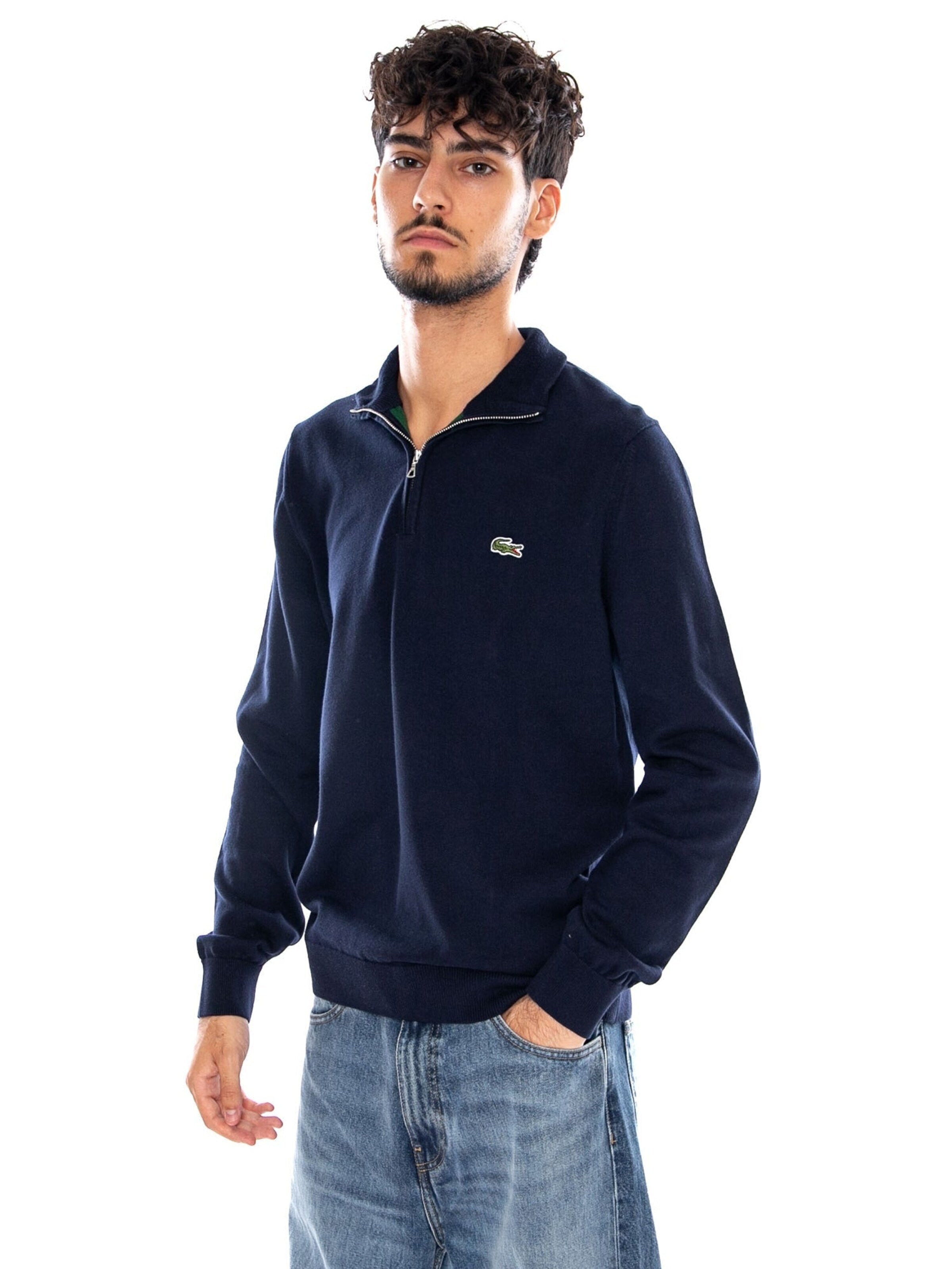 LACOSTE Sweater 'PULLOVER BLUE' in Blue: front