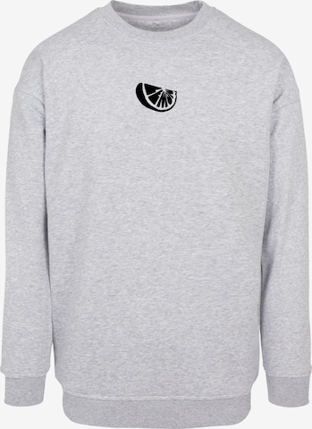 Merchcode Sweatshirt 'Lemon Contour' in Grey: front