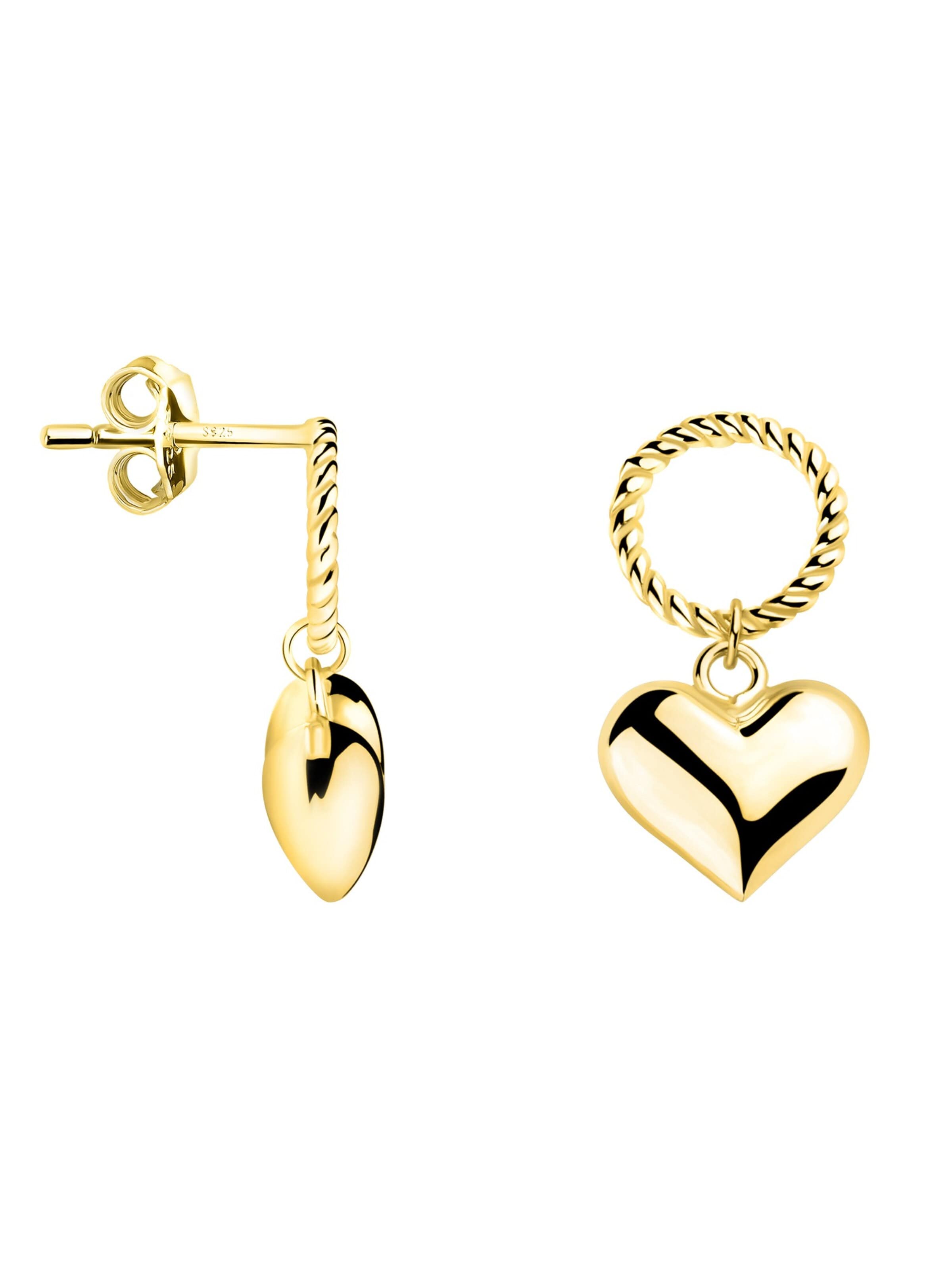 Sofia Milani Ohrringe 'Circle Heart'‌‌ in Gold: Vorderseite
