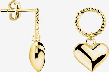 Sofia Milani Ohrringe 'Circle Heart' in Gold: Vorderseite