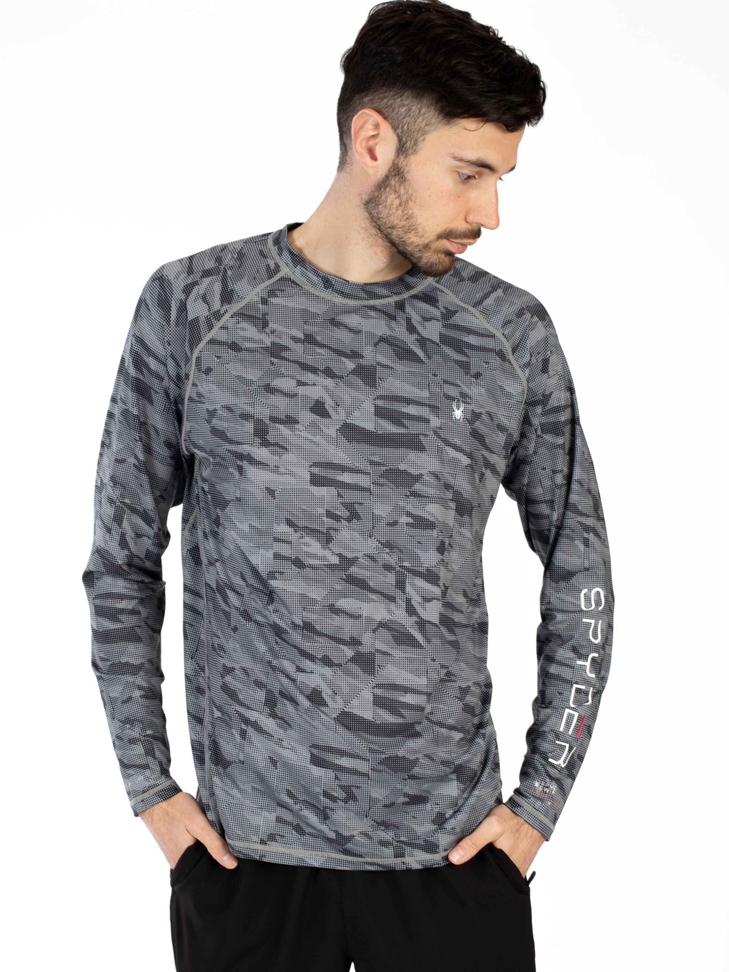 Spyder Funkční tričko – šedá: přední strana