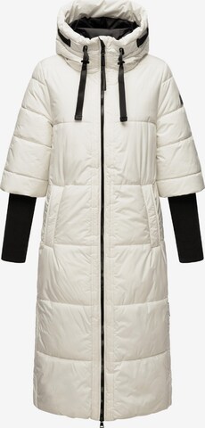 Manteau d’hiver 'Ciao Miau XIV' NAVAHOO en blanc : devant