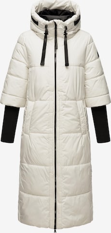 Manteau d’hiver 'Ciao Miau XIV' NAVAHOO en blanc : devant