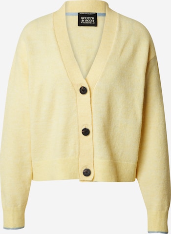 SCOTCH & SODA Knit cardigan in Yellow: front