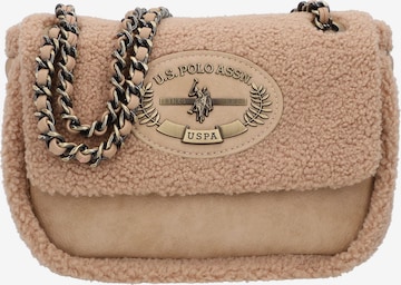 U.S. POLO ASSN. Schoudertas 'Holly' in Beige: voorkant
