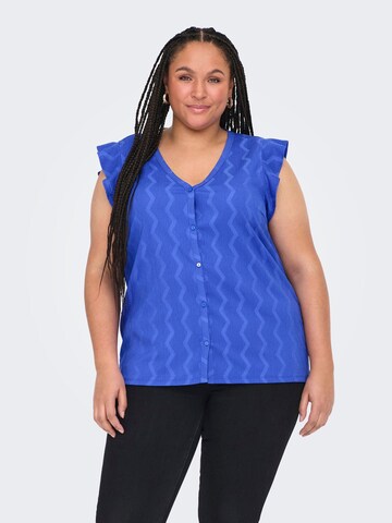 ONLY Carmakoma Bluse 'CARDia' in Blau: Vorderseite