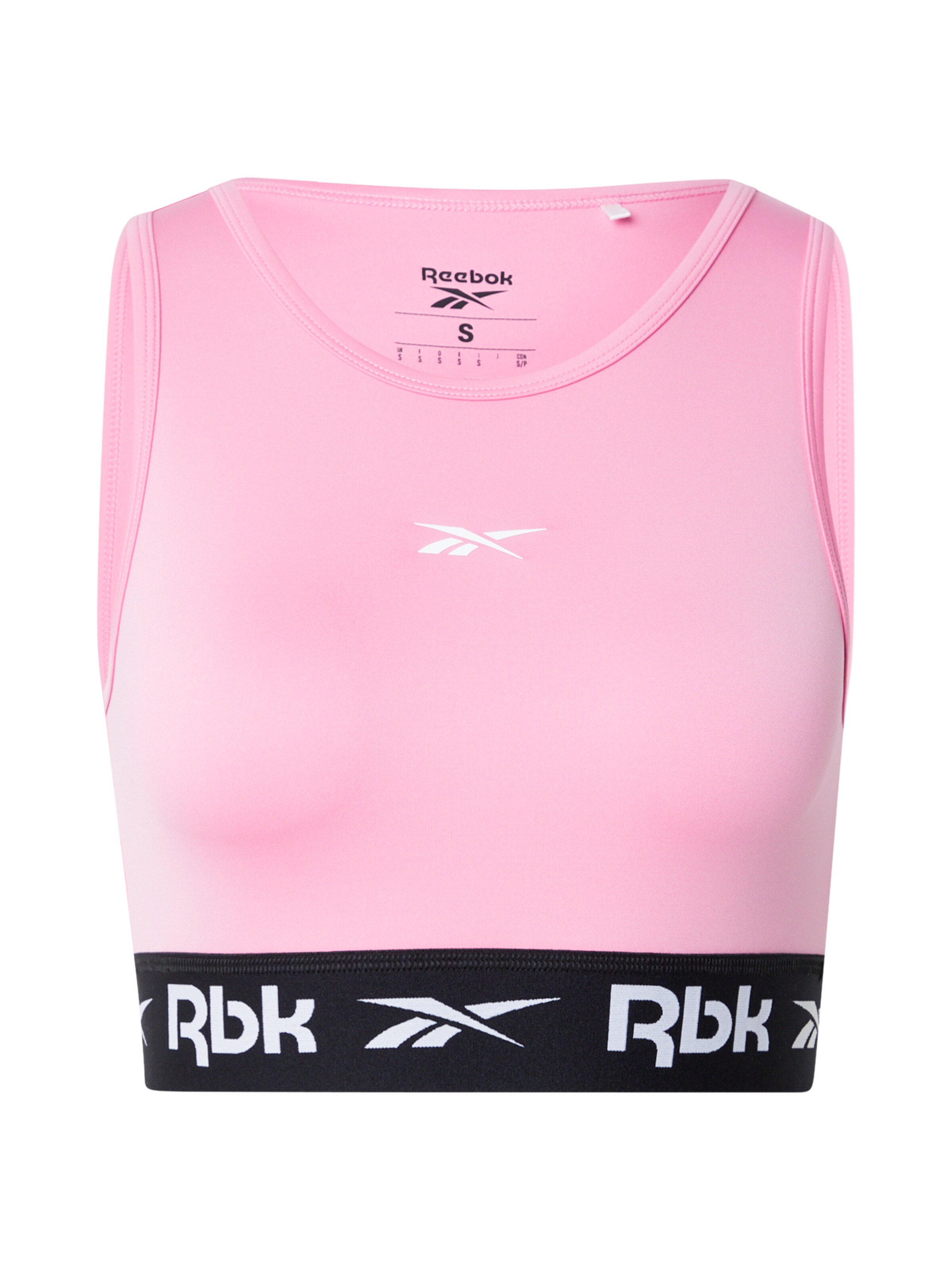 Reebok Bustier Sport-BH in Pink: Vorderseite