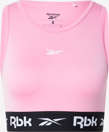 Reebok Bustier Sport-BH in Pink: Vorderseite