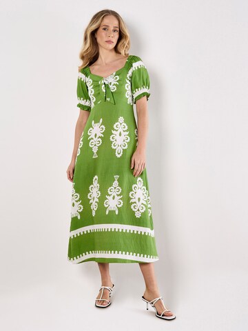 Apricot Dress ' ' in Green: front