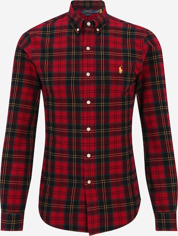 Coupe regular Chemise Polo Ralph Lauren en Rouge Sang ABOUT YOU