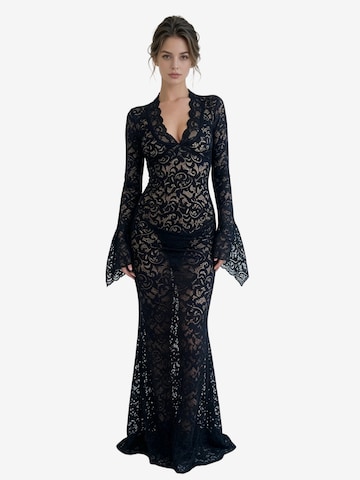 Yesfashion Kleid in Schwarz: Vorderseite