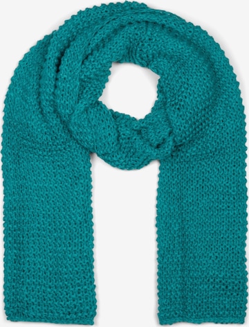 styleBREAKER Schal 'Langer Strick Schal mit Wellen Strickmuster' in Blau: Vorderseite