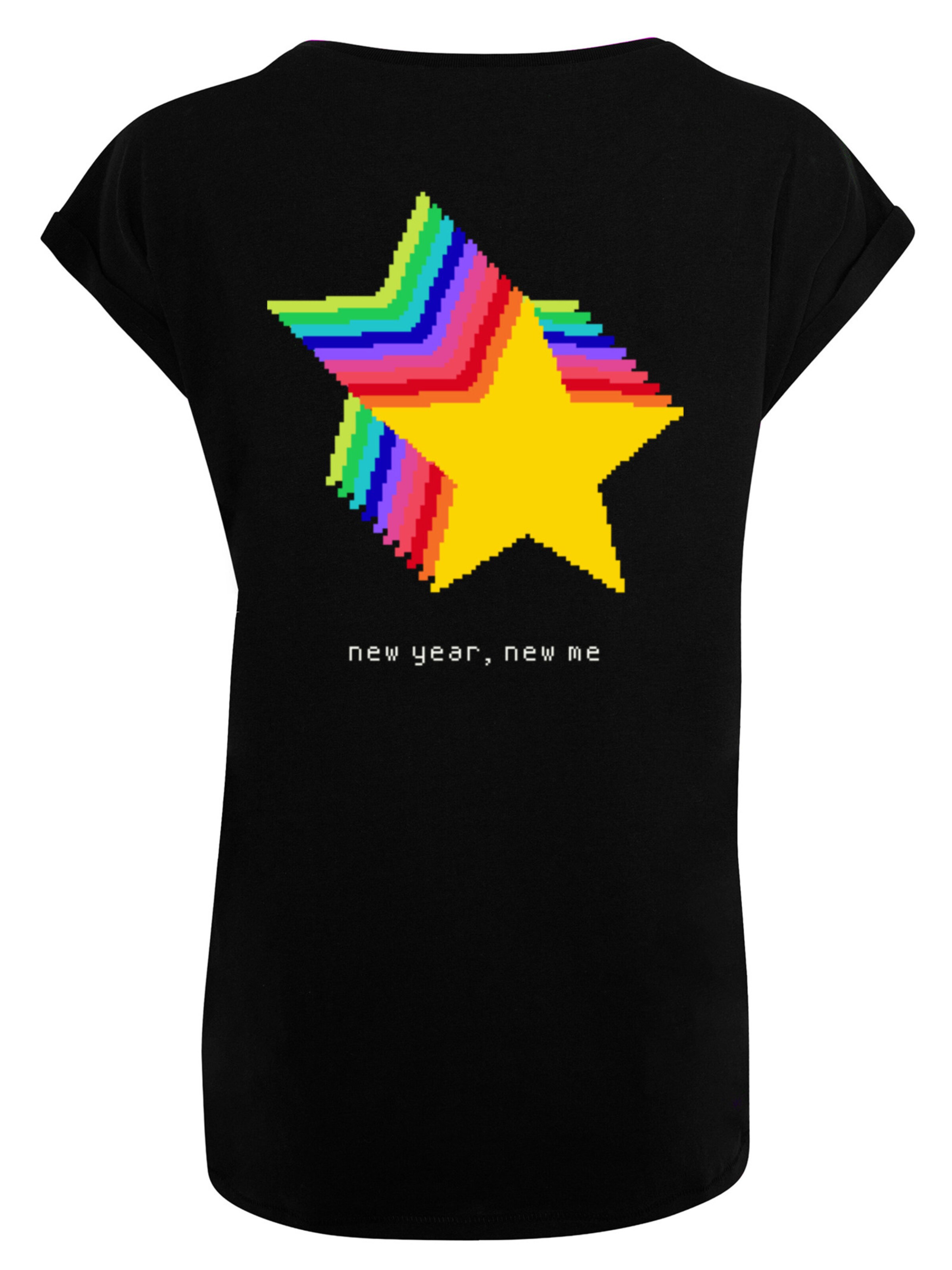 F4NT4STIC Shirt 'SIlvester Party Happy People Only' in Black