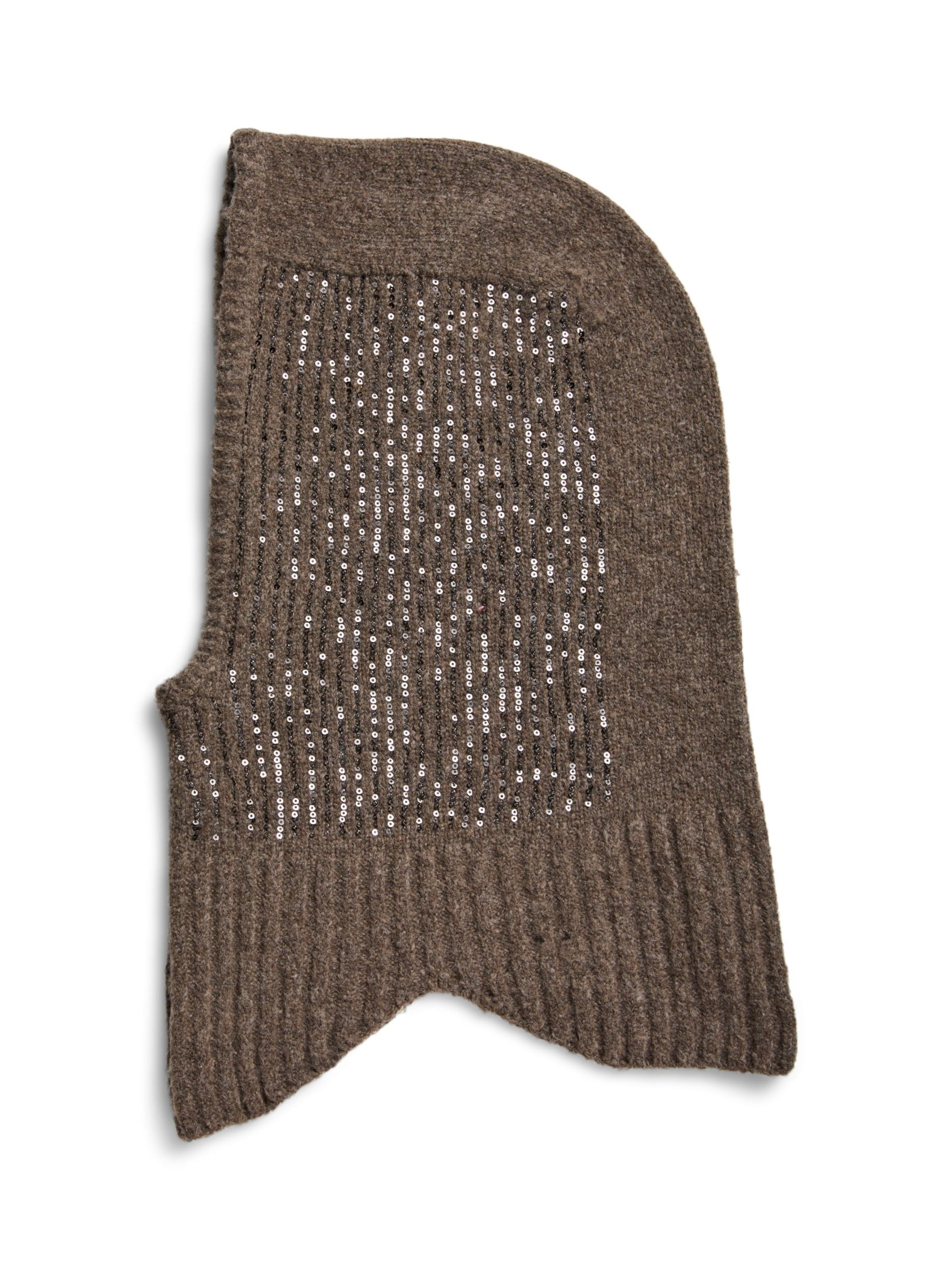 Berretto di PIECES in marrone: frontale