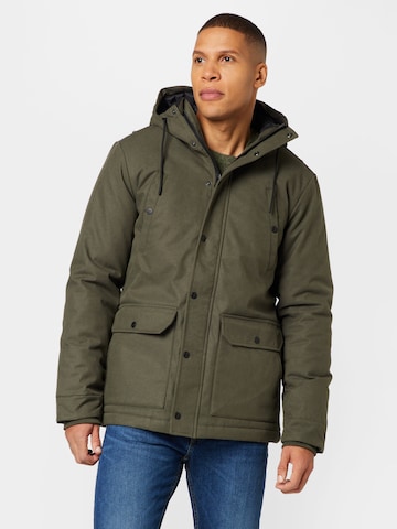 Parka mi-saison 'Alpine' Revolution en vert : devant