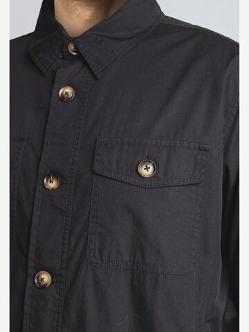 Fat Moose Comfort fit Button Up Shirt 'Arvid' in Black