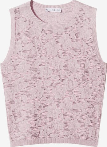 Tops en tricot 'FLORI' MANGO en rose : devant