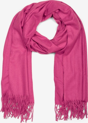 styleBREAKER Schal 'Weicher Schal Uni mit Fransen' in Pink: Vorderseite
