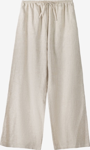 Bershka Zvonové kalhoty Kalhoty – béžová: přední strana