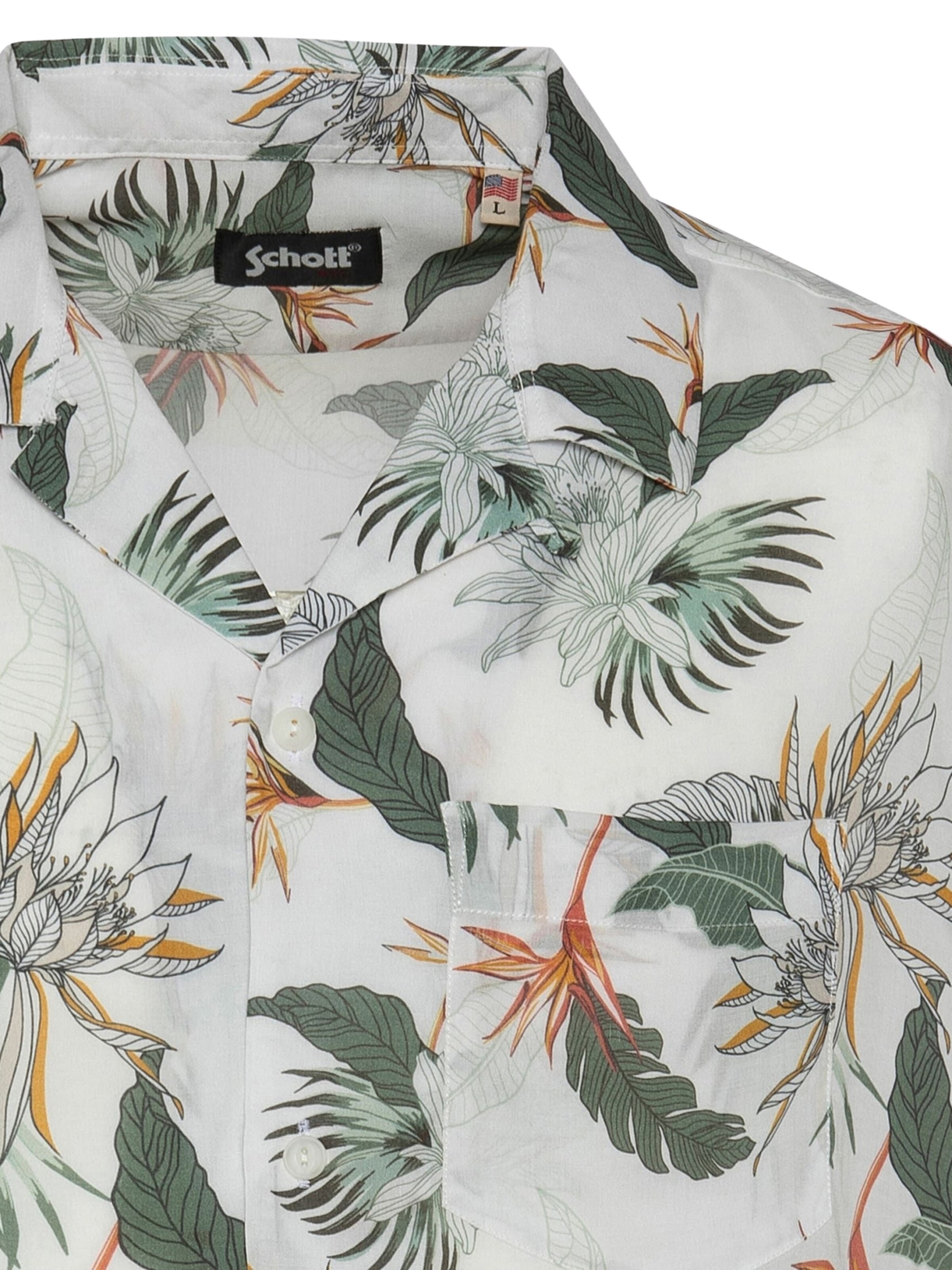 Coupe regular Chemise 'SHRIVERA' Schott NYC en blanc