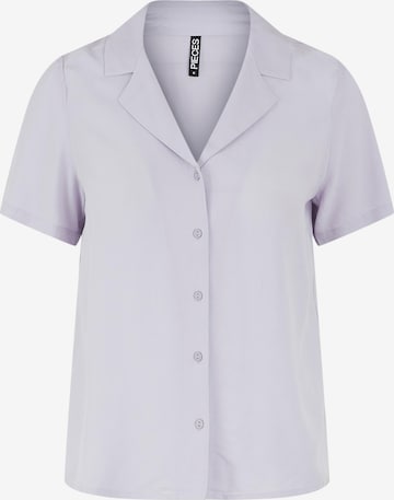 Camicia da donna 'Olivia' di PIECES in lilla: frontale