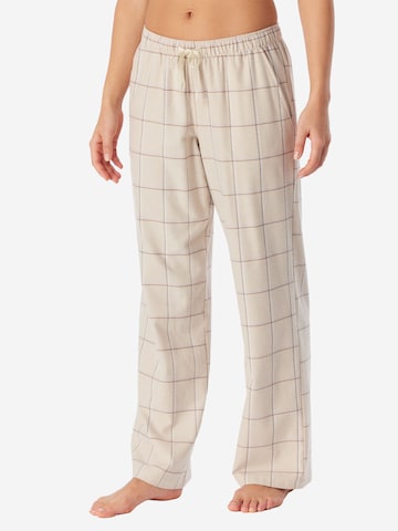 Pantalon de pyjama ' Mix Relax ' SCHIESSER en beige : devant