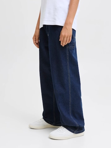 JACK & JONES Wide Leg Jeans 'JJIALEX JJCARPENTER' in Blau