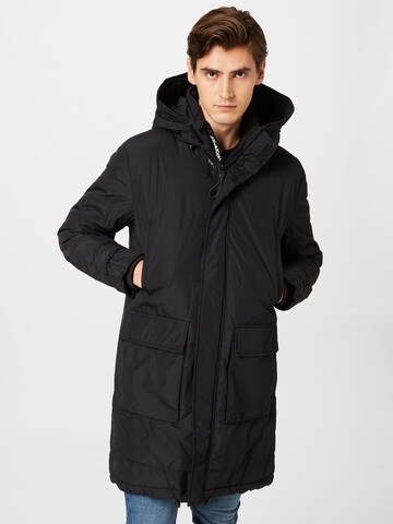 Alife and Kickin Winter parka 'BlakeAK' in Black: front