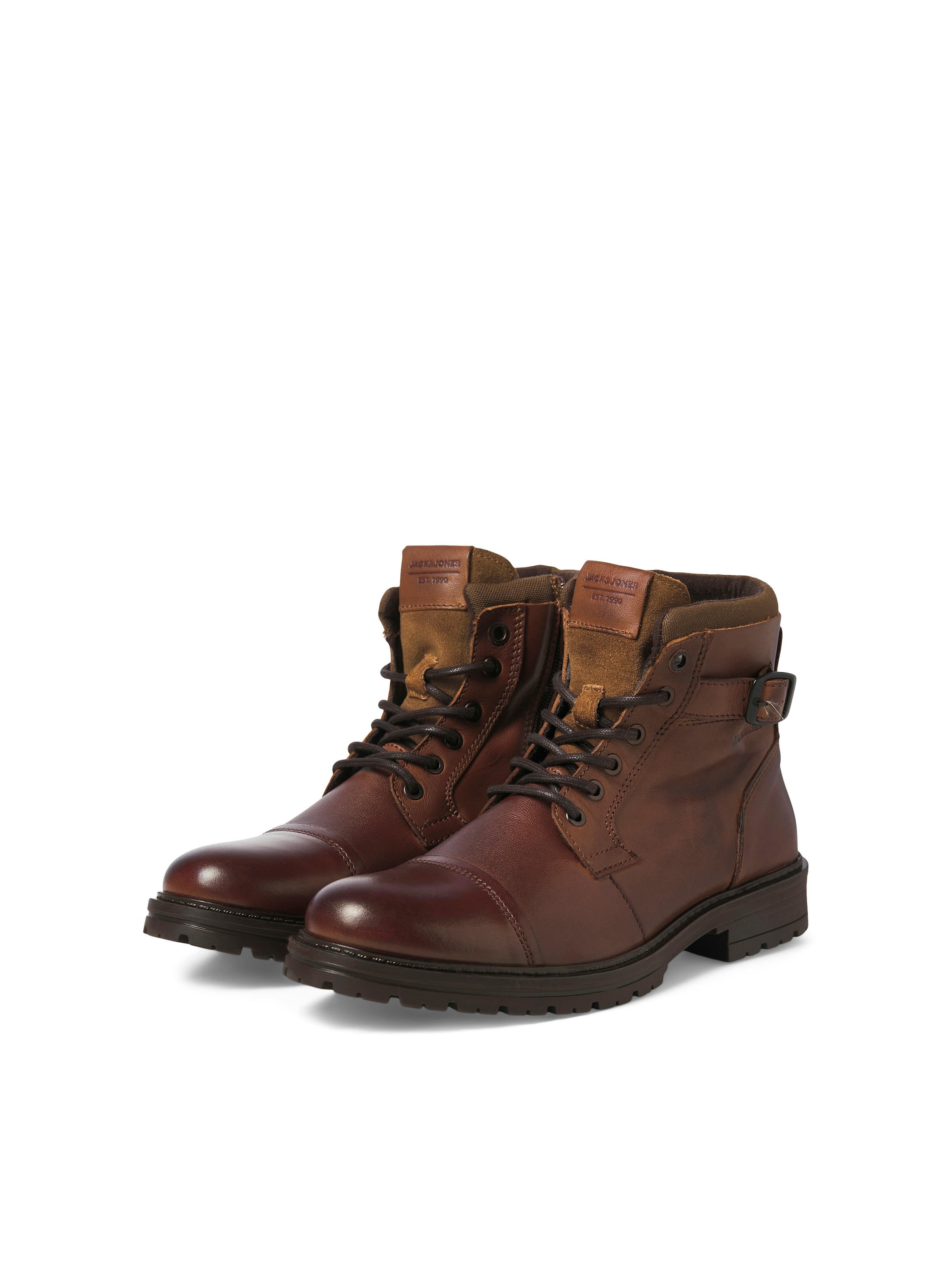 Bocanci cu șireturi 'JFWDexter' de la JACK & JONES pe maro