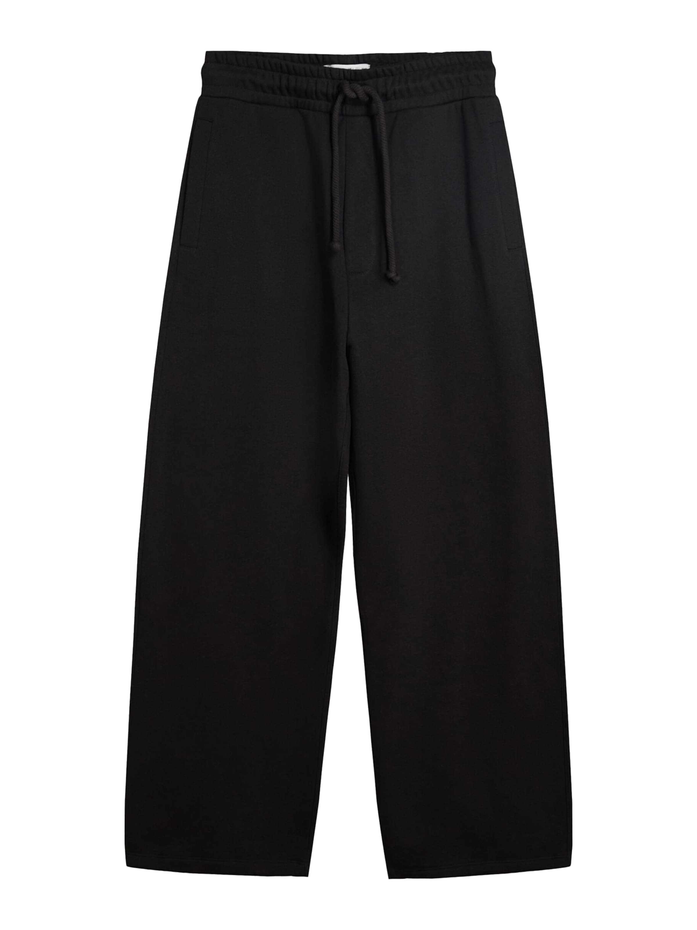 Bershka Baggy Панталон в черно: отпред