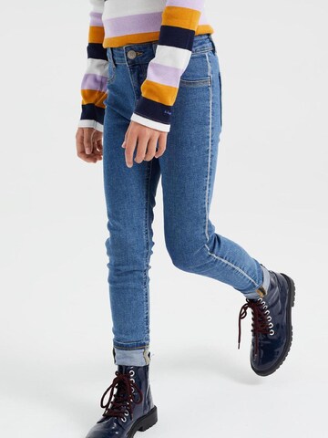 WE Fashion Skinny Jeans in Blauw