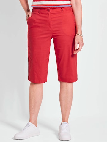 Goldner Regular Trousers 'Carla' in Red: front