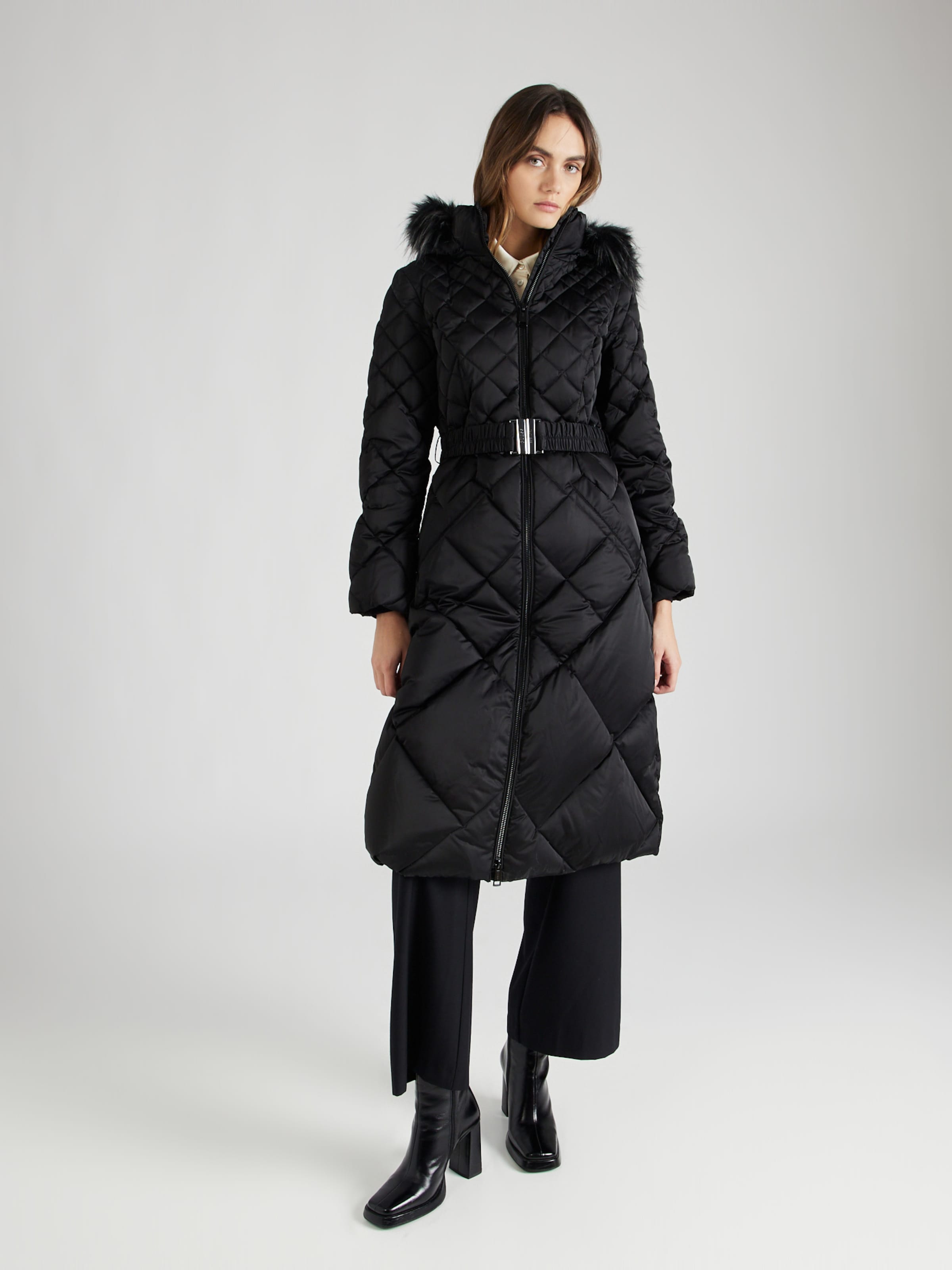 Manteau d hiver OLGA GUESS en Noir ABOUT YOU