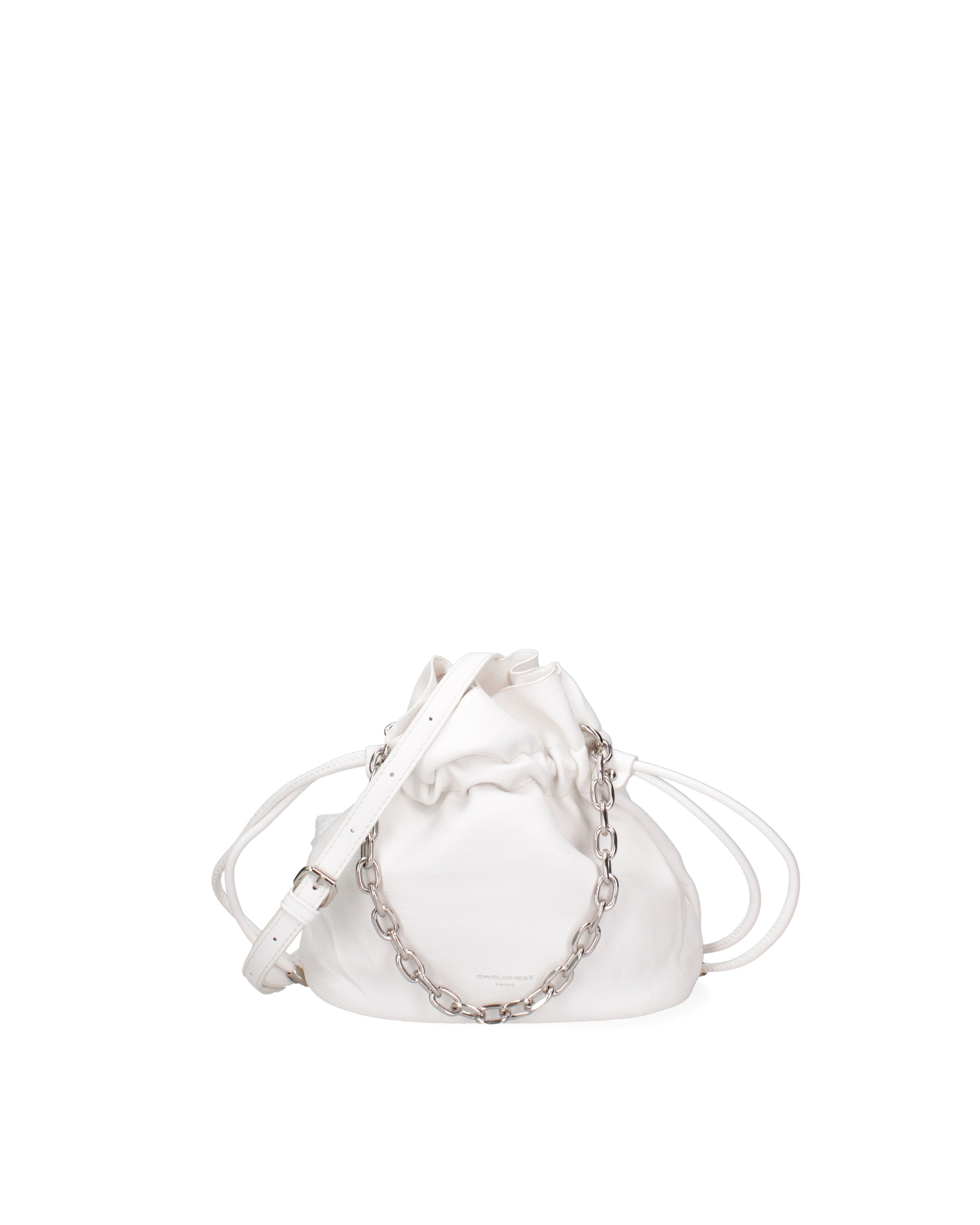 Borsa a sacco di David Jones in bianco: frontale